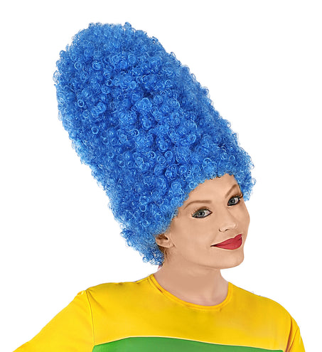 e-carnavalskleding-SYK Cartoon pruik blauw