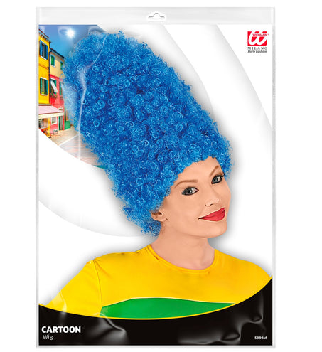 e-carnavalskleding-SYK Cartoon pruik blauw