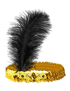 e-carnavalskleding-SYK Charleston hoofdband goud pailletten