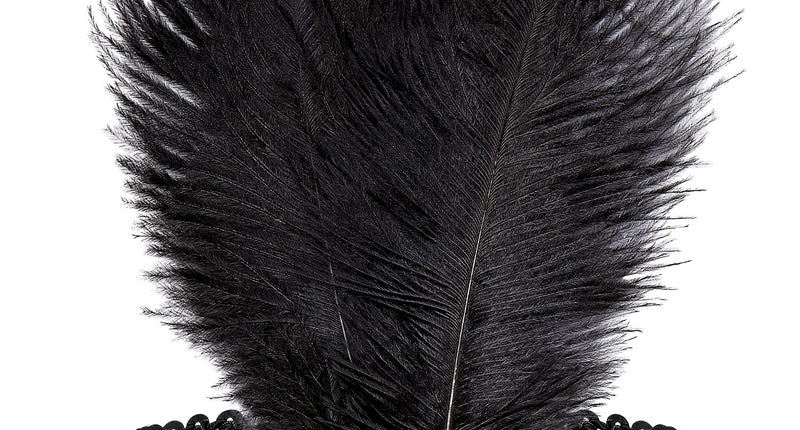 e-carnavalskleding-SYK Charleston hoofdband met marabou