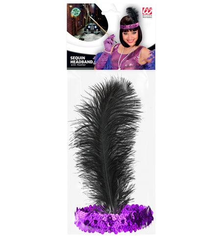 e-carnavalskleding-SYK Charleston hoofdband met pailletten paars