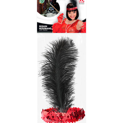 e-carnavalskleding-SYK Charleston hoofdband rood