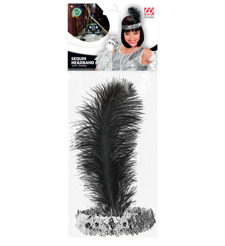 e-carnavalskleding-SYK Charleston hoofdband zilver pailletten
