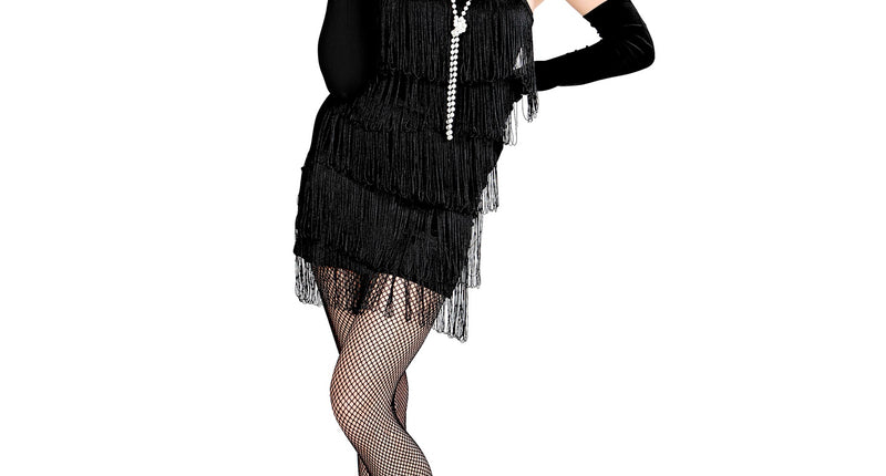 e-carnavalskleding-SYK Charleston jurkje Flapper zwart