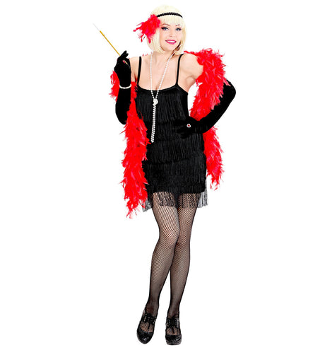 e-carnavalskleding-SYK Charleston jurkje Flapper zwart