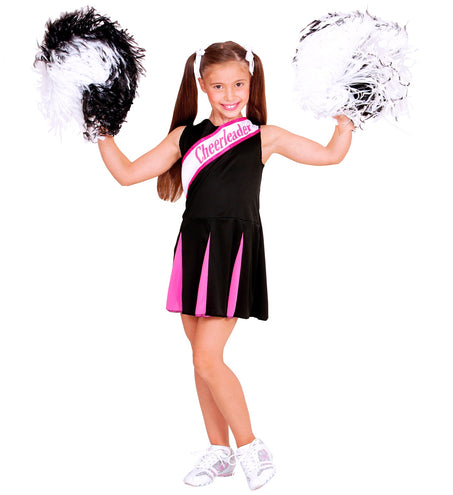 e-carnavalskleding-SYK Cheerleader kostuum zwart roze kinderen