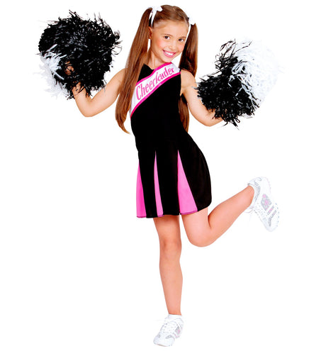 e-carnavalskleding-SYK Cheerleader kostuum zwart roze kinderen