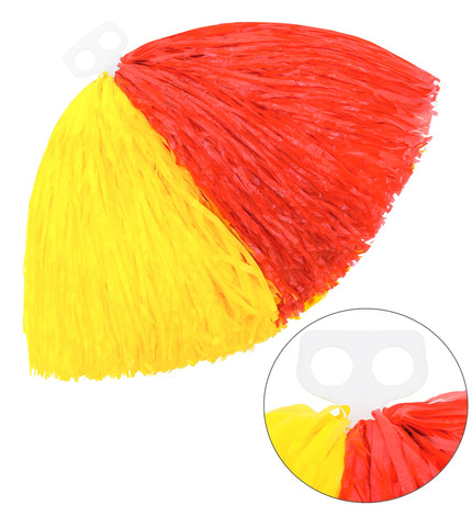 e-carnavalskleding-SYK Cheerleader pompom rood met geel