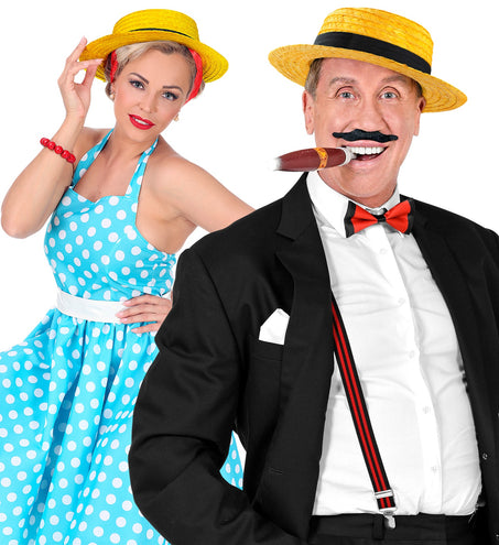 e-carnavalskleding-SYK Chevalier hoed Lou Bandy geel