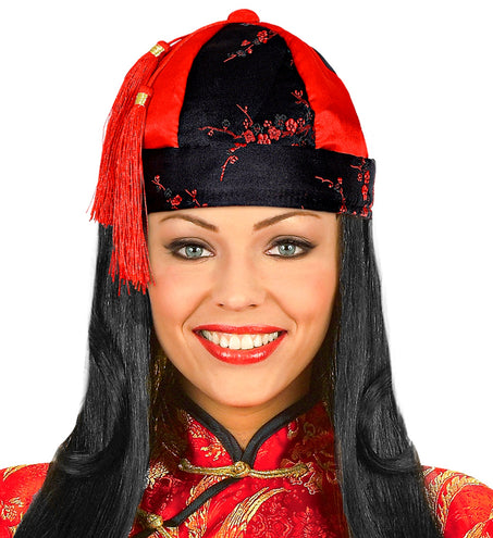 e-carnavalskleding-SYK Chinese hoed rood