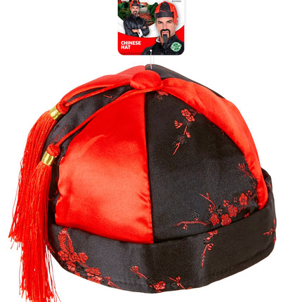 e-carnavalskleding-SYK Chinese hoed rood