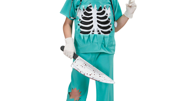 e-carnavalskleding-SYK Chirurg kostuum bloederige zombie dokter kind