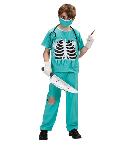 e-carnavalskleding-SYK Chirurg kostuum bloederige zombie dokter kind
