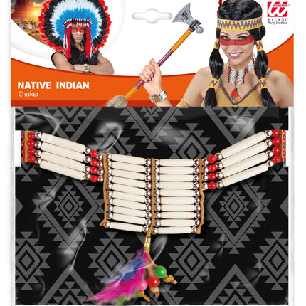 e-carnavalskleding-SYK Choker indiaan ketting