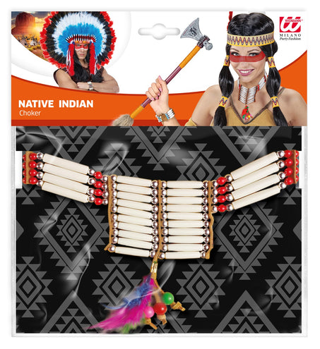 e-carnavalskleding-SYK Choker indiaan ketting