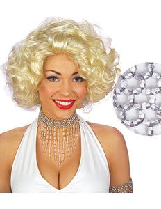 e-carnavalskleding-SYK Choker ketting met parels zilver