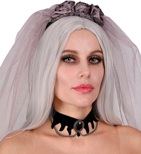e-carnavalskleding-SYK Choker zwarte edelsteen gothic