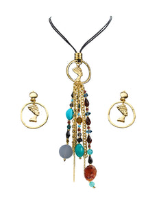 e-carnavalskleding-SYK Cleopatra ketting met oorbellen Egypte
