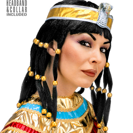 e-carnavalskleding-SYK Cleopatra pruik met slang