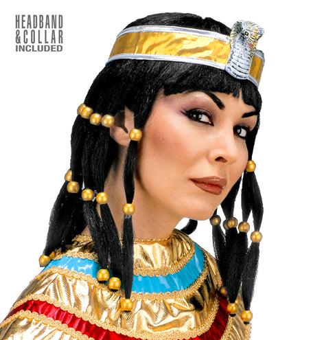 e-carnavalskleding-SYK Cleopatra pruik met slang