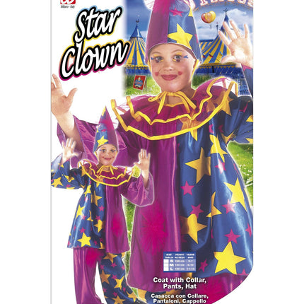 e-carnavalskleding-SYK Clown kostuum Sterre kind