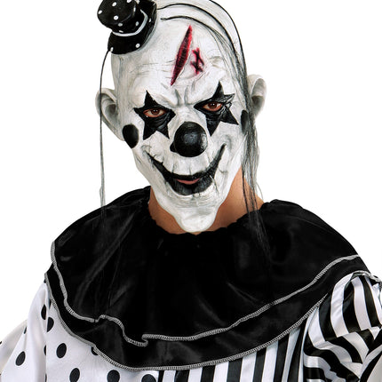 e-carnavalskleding-SYK Clown masker horror met hoedje