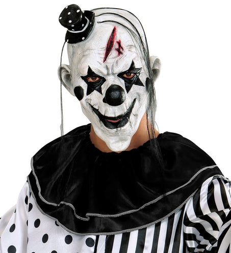 e-carnavalskleding-SYK Clown masker horror met hoedje