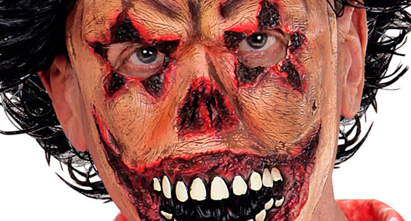 e-carnavalskleding-SYK Clown masker verbrand horror