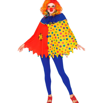 e-carnavalskleding-SYK Clown poncho volwassenen