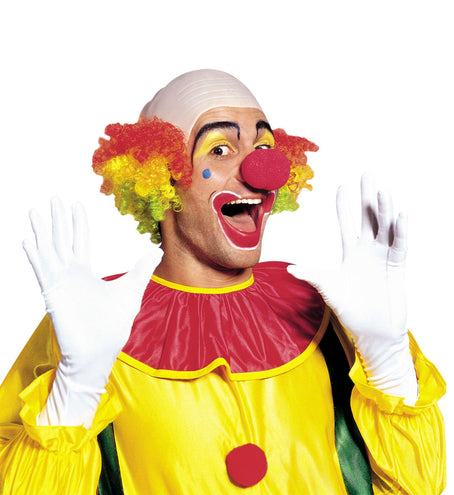 e-carnavalskleding-SYK Clown pruik kaal hoofd kleurrijk