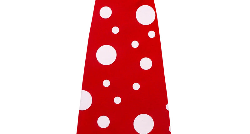 e-carnavalskleding-SYK Clown stropdas rood met witte bollen
