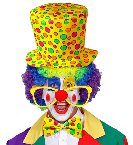 e-carnavalskleding-SYK Clowns hoed met strik geel
