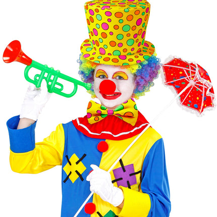 e-carnavalskleding-SYK Clowns hoed met strik geel kinderen