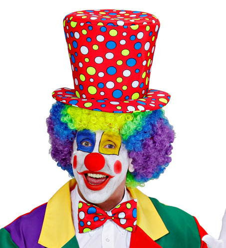 e-carnavalskleding-SYK Clowns hoed met strik rood