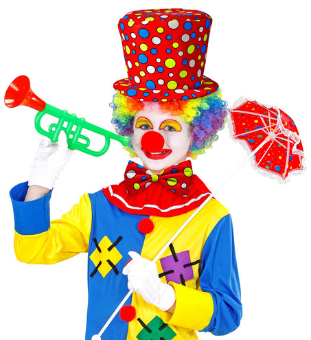 e-carnavalskleding-SYK Clowns hoed met strik rood kinderen