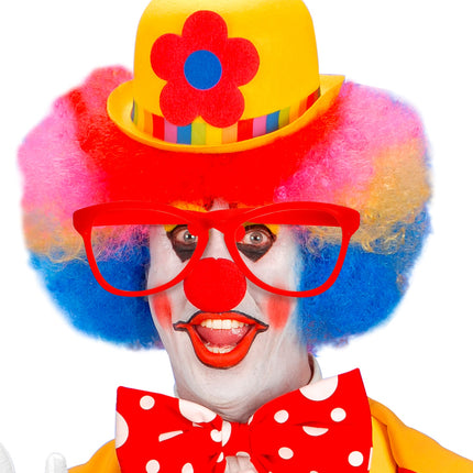 e-carnavalskleding-SYK Clownsbril rood
