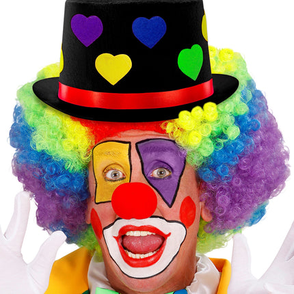 e-carnavalskleding-SYK Clownshoed met hartjes
