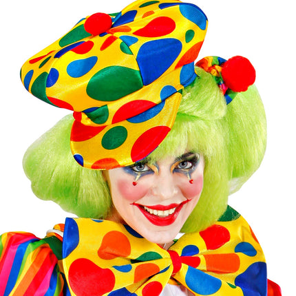 e-carnavalskleding-SYK Clownshoed pet met stippen