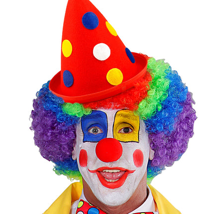 e-carnavalskleding-SYK Clownshoed rood met stippen