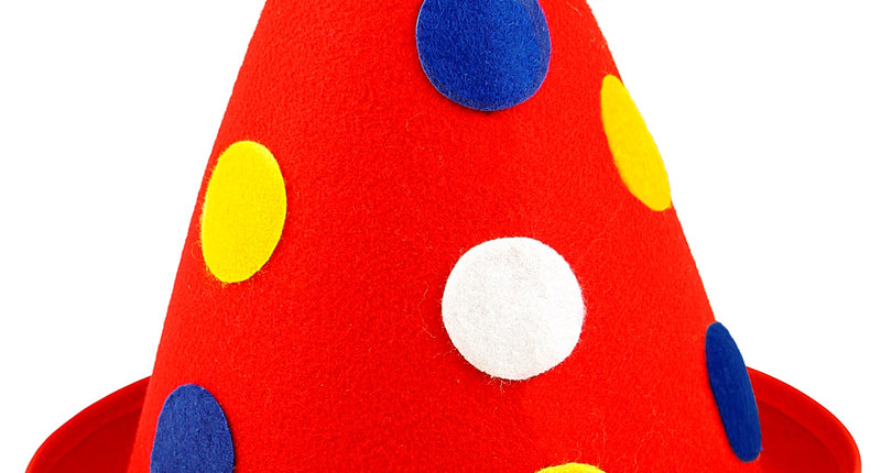 e-carnavalskleding-SYK Clownshoed rood met stippen