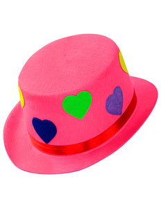 e-carnavalskleding-SYK Clownshoed roze met hartjes