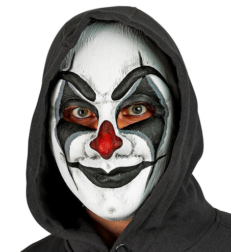 e-carnavalskleding-SYK Clownsmasker griezel zwart/wit