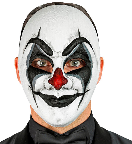 e-carnavalskleding-SYK Clownsmasker griezel zwart/wit