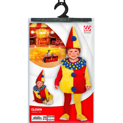 e-carnavalskleding-SYK Clownspak Daantje kinderen unisex