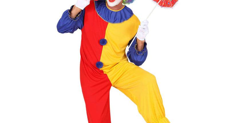 e-carnavalskleding-SYK Clownspak duo rood geel heren