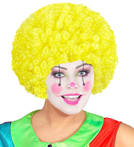 e-carnavalskleding-SYK Clownspruik krulletjes geel