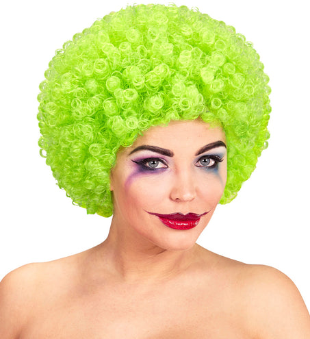 e-carnavalskleding-SYK Clownspruik krulletjes groen