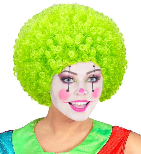 e-carnavalskleding-SYK Clownspruik krulletjes groen