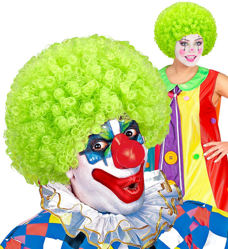 e-carnavalskleding-SYK Clownspruik krulletjes groen