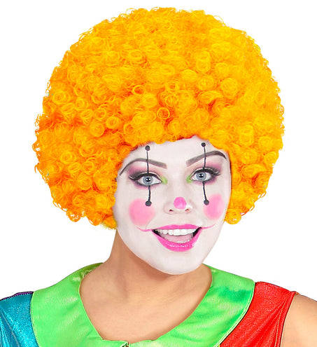 e-carnavalskleding-SYK Clownspruik krulletjes oranje